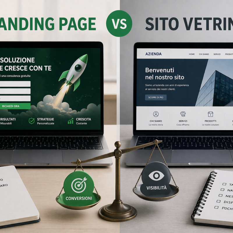 Landing page vs sito vetrina