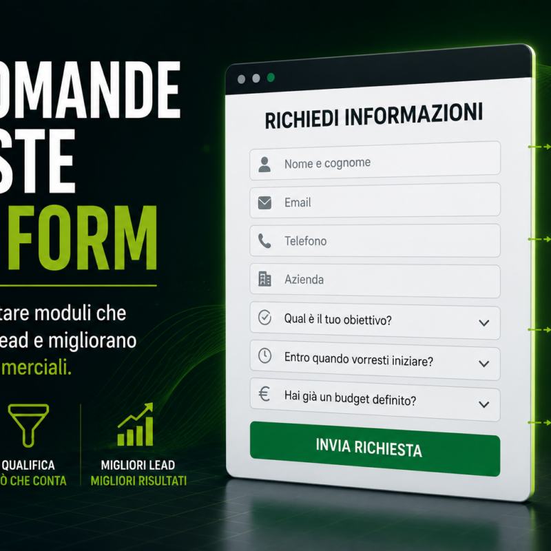 Domande nei form di lead generation