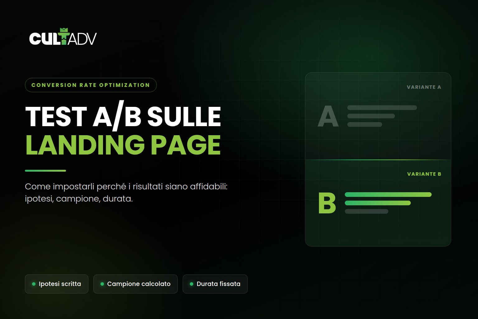 Test A/B sulle landing page: come impostarli perché i risultati siano affidabili