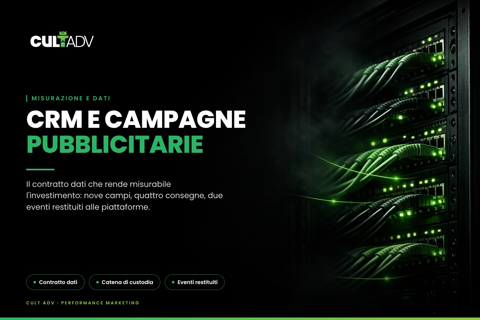 CRM e campagne pubblicitarie: il contratto dati che rende misurabile l’investimento