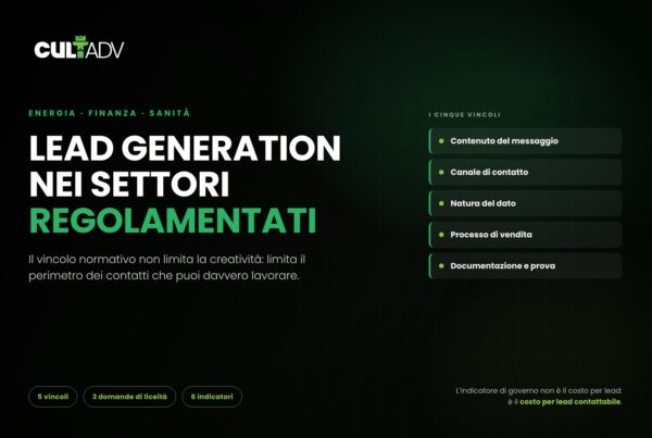 lead generation nei settori regolamentati
