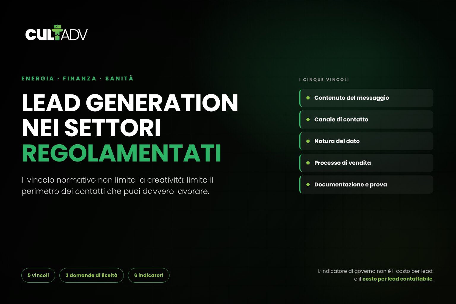 Lead generation nei settori regolamentati: energia, finanza e sanità